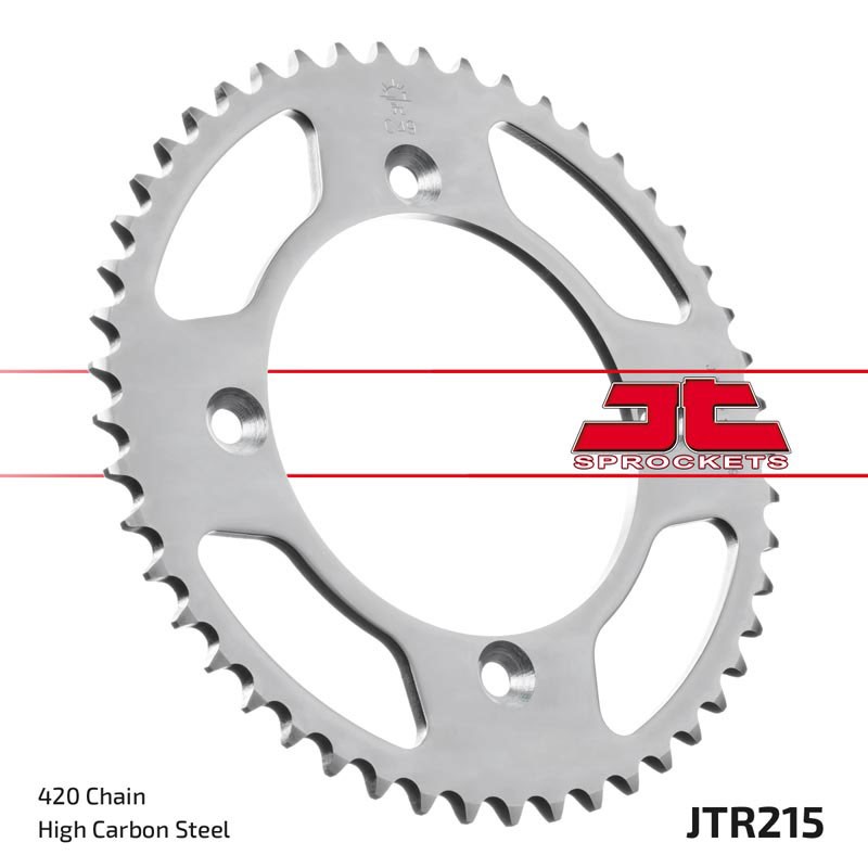 JT Sprocket JTR215-49 Zębatka tylna stalowa, 49 zębów, rozmiar łańcucha 420 