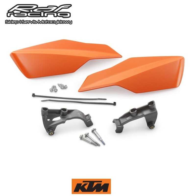 KTM A49002979000EB Osłony dłoni handbary + zestaw montażowy EXC XC SX SX-F EXC-F KOLOR POMARAŃCZOWY 