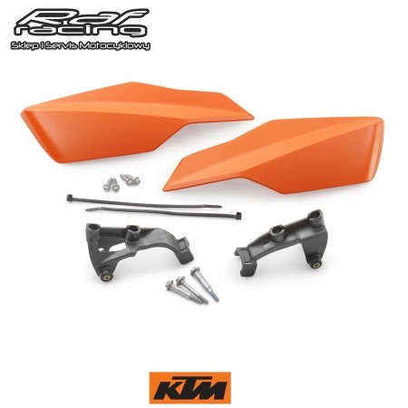 KTM A49002979000EB Osłony dłoni handbary + zestaw montażowy EXC XC SX SXF EXCF KOLOR POMARAŃCZOWY 
