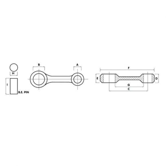 Korbowód Yamaha YZ250F 14-22 WR250F 15-22 ( P4063 ) ( OEM: 1SM-11651-00 ) (4)