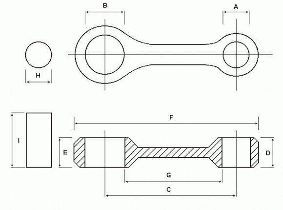 Korbowód Suzuki RM85 '02-12 (4)