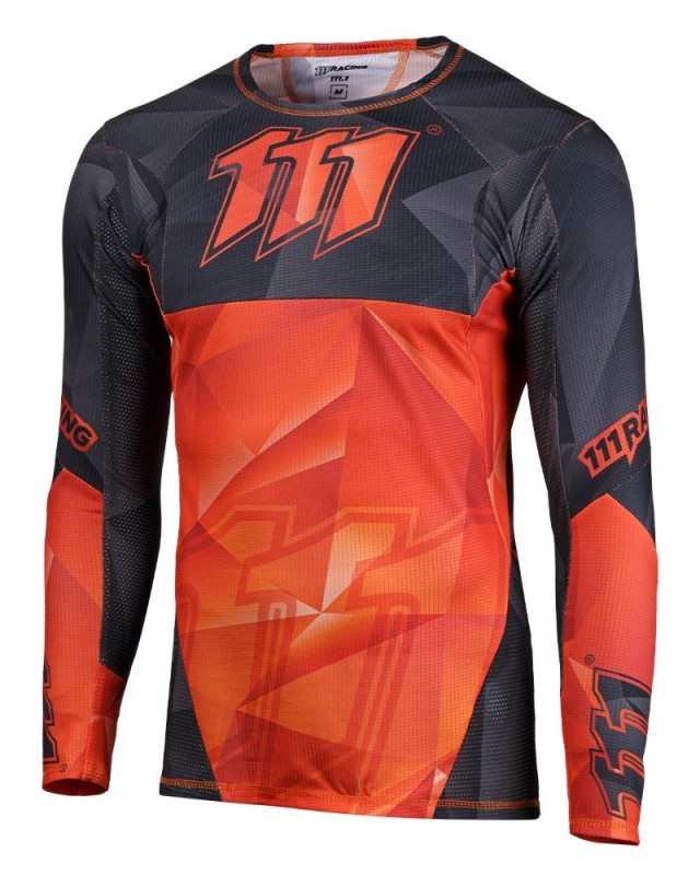 111 Racing Koszulka 111.1 - RAPID ORANGE kolor czarno pomarańczowy , rozmiar XXXL