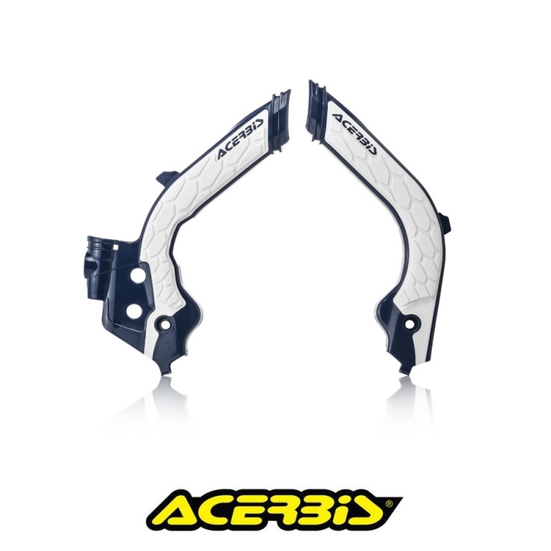 Acerbis 0023600.315 Osłony ramy X-Grip Husqvarna FC250 FC350 FC450 TC125 TC250 \'19-22 FE250 FE350 FE450 FE501 TE150 TE250 TE300 TX300 FX350 FX450 \'20-23 KOLOR NIEBESKI-BIAŁY (1)
