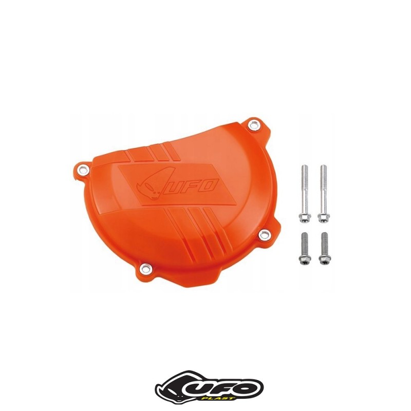 UFO AC02409 Osłona pokrywy sprzęgła KTM EXC250 EXC300 XC-W250 XC-W300 SX250 Husqvarna TE250 TE300 \'17-22 KOLOR POMARAŃCZOWY 