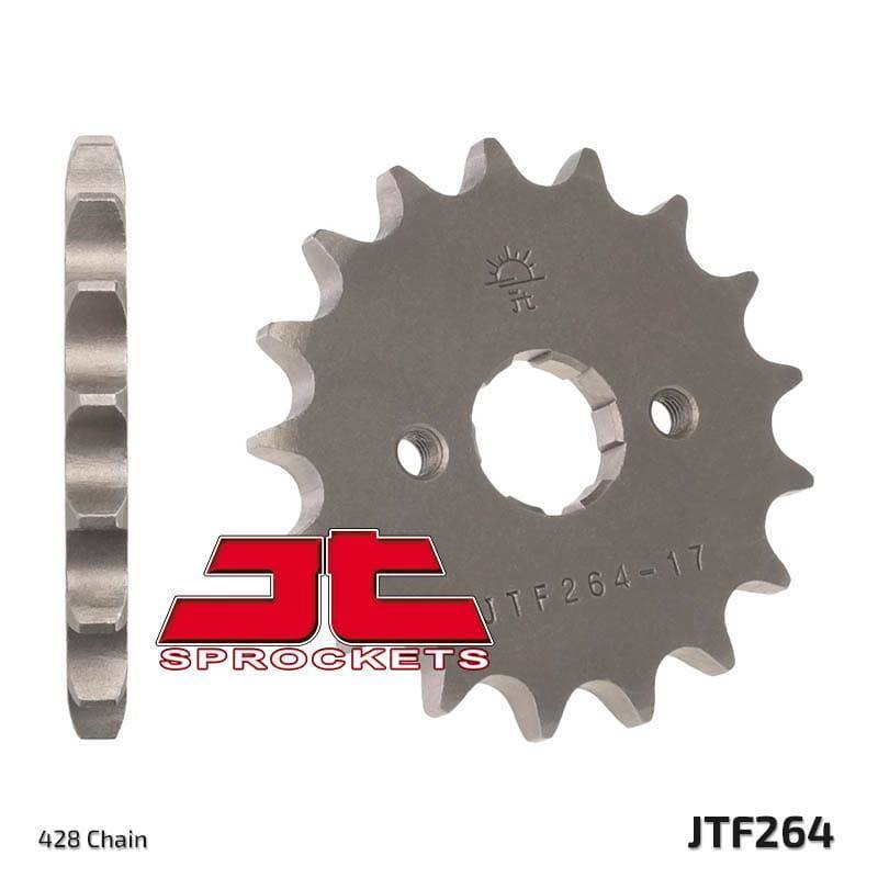 JT Sprockets JTF264.17  Zębatka przednia 17 zębów rozmiar 428 Yamaha DT125 \'87-93 Honda CB125 \'72-75 CLR125 \'98-00 XLR125 \'98-99 XR125 \'03-08 Derbi Senda 125 \'04-07 Kymco Maxxer 50 \'07-07 Pulsar 125 \'08-15 Quannon 125 \'07-16