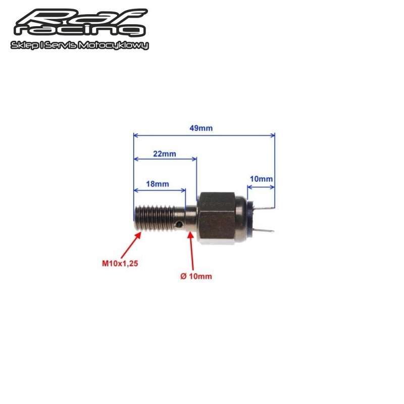 Czujnik ciśnieniowy światła stopu / hamulca tylnego gwint M10x1.25 złącze 2pin