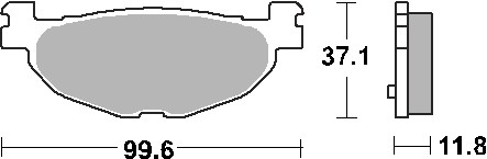SBS PROMOCJA KLOCKI HAMULCOWE KH408 STREET STANDART CERAMIC YAMAHA YP 400 MAJESTYT '04-'13, XP 500 T-MAX '04-'11 KOLOR CZARNY TYŁ (1)