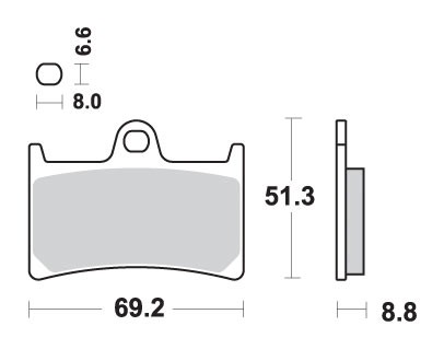 SBS PROMOCJA KLOCKI HAMULCOWE KH252 / KH380 MAXI SINTER SINTER KOLOR ZŁOTY (1)