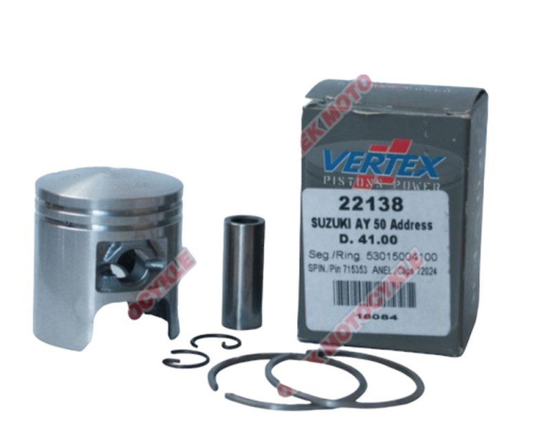 VERTEX TŁOK SUZUKI MORINI, DERBI (SKUTERY 50 CCM) (42,50MM=+1,50MM) SWORZEŃ 10MM (1)