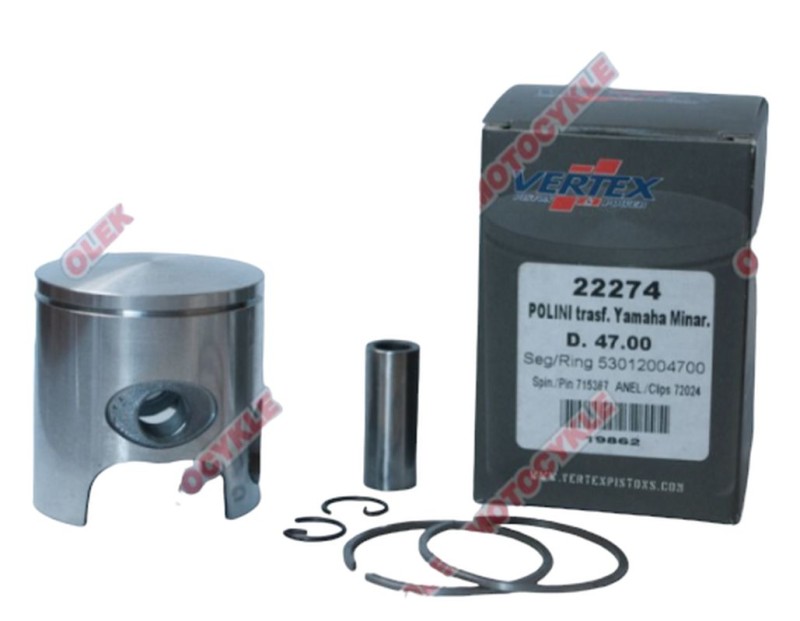 VERTEX TŁOK POLINI, MINARELLI, YAMAHA 46,95MM SWORZEŃ 10MM (PIERŚCIENIE 53012004700 X 1 SZT.) (1)