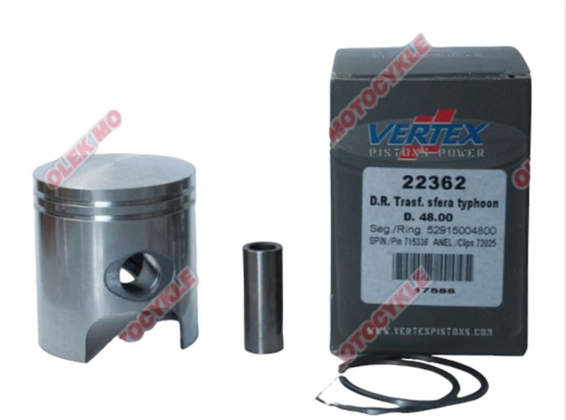VERTEX TŁOK TOP PERFORMANCES SKUTERY 50 (KIT 75CCM) (47,95MM=NOMINAŁ) SWORZEŃ 12MM (1)