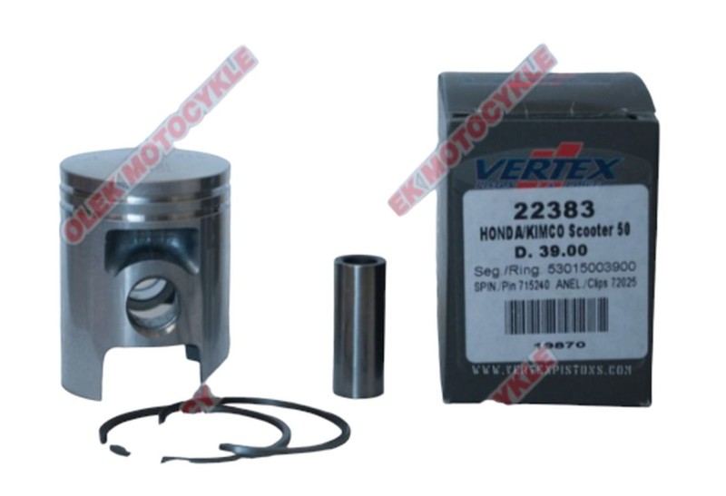 VERTEX TŁOK HONDA KYMCO DIO, BALI, SFX, X8R 39,00 MM (NOMINAŁ) (1)