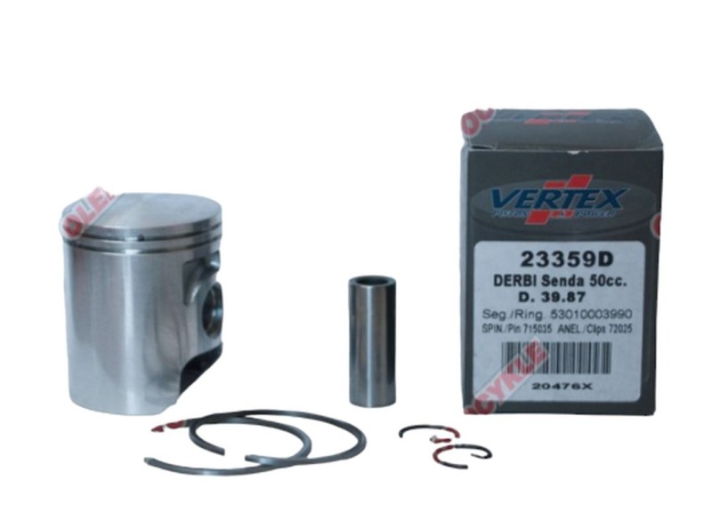 VERTEX TŁOK DERBI SENDA 50 (39,86MM) (PIERŚCIENIE 53010003990 x 2 SZT.) (1)