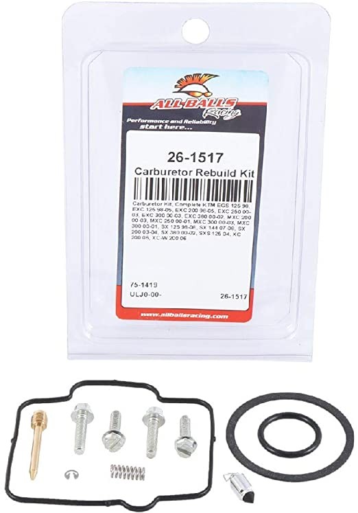 All Balls Zestaw naprawczy gaźnika KTM EXC125/200 98-05 EXC250/300 00-03 EXC380 00-02 26-1517