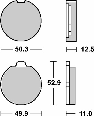 SBS KLOCKI HAMULCOWE KH35 STREET STANDART CERAMIC KOLOR CZARNY PASUJE DO: SUZUKI GS400/425/750/850/1000 PRZÓD (1)