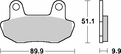 SBS KLOCKI HAMULCOWE KH90 STREET STANDART CERAMIC KOLOR CZARNY (1)