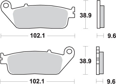 SBS KLOCKI HAMULCOWE KH196 STREET STANDART CERAMIC PASUJE DO: HONDA CB 500, CTX 700, NC 750, VT 750, XL 600V, PRZÓD