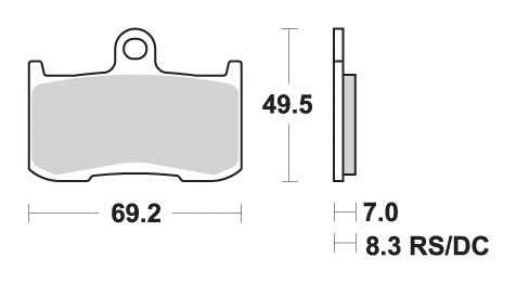 SBS PROMOCJA KLOCKI HAMULCOWE KH347 RACING DUAL CARBON KOLOR CZARNY PASUJE DO: KAWASAKI Z800/100, ZX-9R, INDIAN 1800, TRIUMPH 675/1050, VICTORY 1364/1 (1)