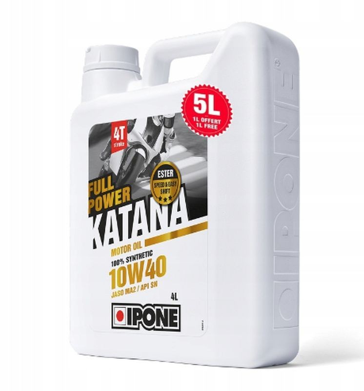IPONE FULL POWER KATANA 10W40 OLEJ SILNIKOWY 100 % SYNTETYK 5L (ESTER MA2) PROMOCJA 4+1 (AKC) (4) (1)