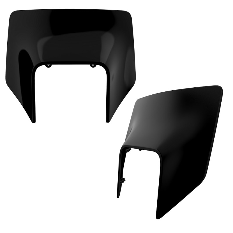 POLISPORT OSŁONA LAMPY PRZÓD HUSQVARNA TE/FE '17-'19 KOLOR CZARNY (WZÓR OEM) (1)