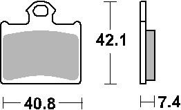 SBS KLOCKI HAMULCOWE KH602 OFF-ROAD SINTER KOLOR ZŁOTY PASUJE DO: KTM FREERIDE, SX85 TYŁ (1)