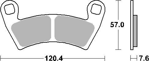 SBS PROMOCJA KLOCKI HAMULCOWE KH452 OFF-ROAD SINTER KOLOR ZŁOTY PASUJE DO: POLARIS 500/700/800/900/1000 (1)