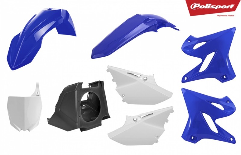 POLISPORT WYPRZEDAŻ KOMPLET PLASTIKÓW YAMAHA YZ 125/250 '02-'21 (RESTYLING NA MODEL 2021) KOLOR OEM (BIAŁY+NIEBIESKI+CZARNY)