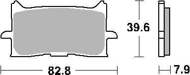 SBS KLOCKI HAMULCOWE KH679 STREET PERFORMANCE (EXCEL) SINTER KOLOR ZŁOTY PASUJE DO: HONDA CRF1000 AFRICA TWIN PRZÓD (1)