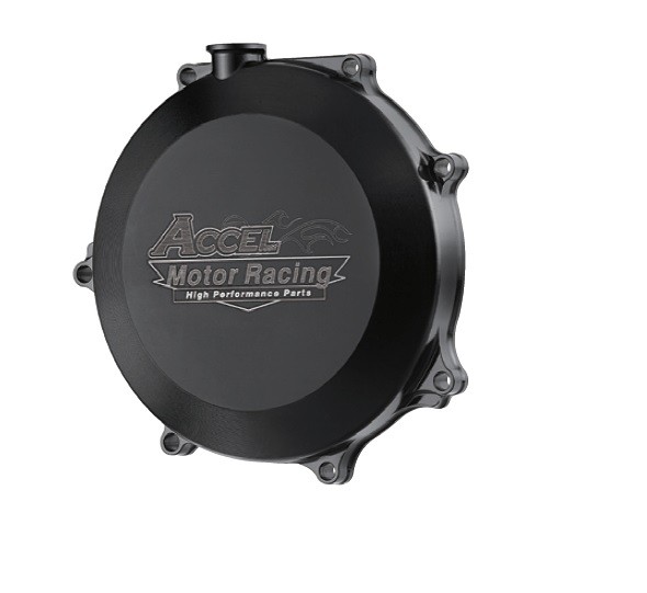 ACCEL POKRYWA SPRZĘGŁA ALUMINIOWA (Z USZCZELKĄ) KAWASAKI KXF 450 '06-'15 KOLOR CZARNY