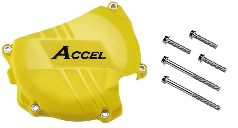 ACCEL OSŁONA POKRYWY SPRZĘGŁA (PLASTIKOWA) SUZUKI RMZ450 '11-'17 KOLOR ŻÓŁTY
