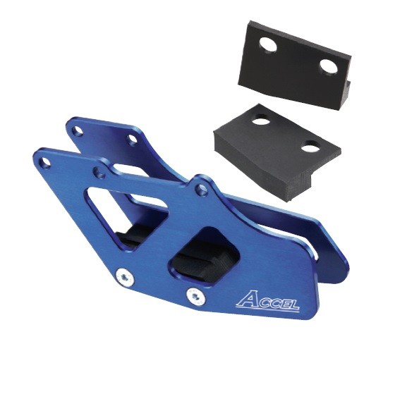 ACCEL PROWADNICA ŁAŃCUCHA KPL. YAMAHA YZ '97-'07, YZF '98-'06, SUZUKI RMZ250 '07-'16, RMZ450 '05-'16 KOLOR NIEBIESKI (1)