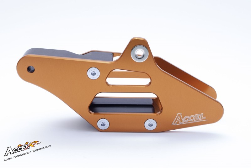 ACCEL PROWADNICA ŁAŃCUCHA KPL. KTM SX85 '15-'17, EXC/EXCF '14-'17, KOLOR POMARAŃCZOWY (ALUMINIOWA) (1)