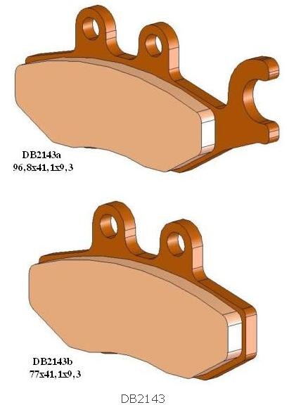 DELTA BRAKING KLOCKI HAMULCOWE KH418 PIAGGIO 125/150/250/300/350/400/500 TYŁ (1)