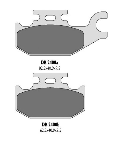 DELTA BRAKING KLOCKI HAMULCOWE KH307 YAMAHA YFM TYŁ - ZASTĘPUJĄ DB2400MX-D ORAZ DB2400QD-D (1)
