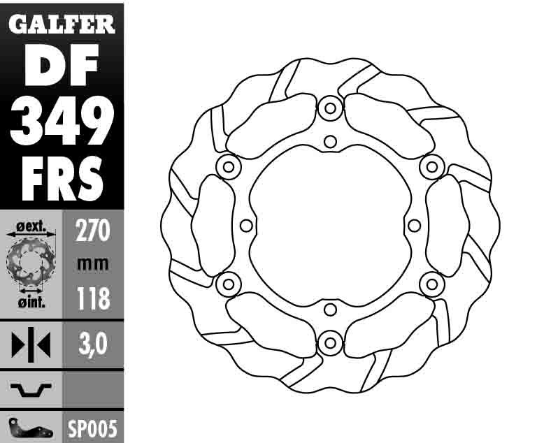 GALFER TARCZA HAMULCOWA PŁYWAJĄCA 270MM SUZUKI RMZ 250 '07- ,RMZ 450 '05- (1)