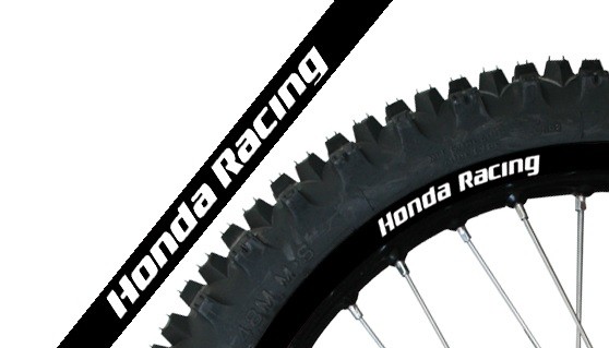 BLACKBIRD KOMPLET NAKLEJEK (OKLEIN) NA FELGI HONDA RACING KOLOR CZARNY