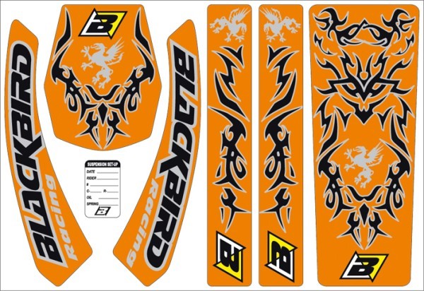 BLACKBIRD WYPRZEDAŻ KOMPLET NAKLEJEK (OKLEIN) GRYPHON KOLOR POMARAŃCZOWY E5511 (1)