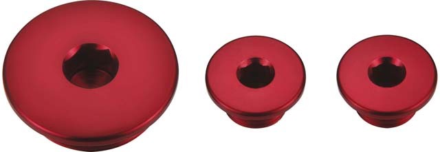 ACCEL KORKI INSPEKCYJNE SILNIKA HONDA CRF 250R '04-'09 (3 SZT) KOLOR CZERWONY (30X1,5MM , 14X1,5MM)