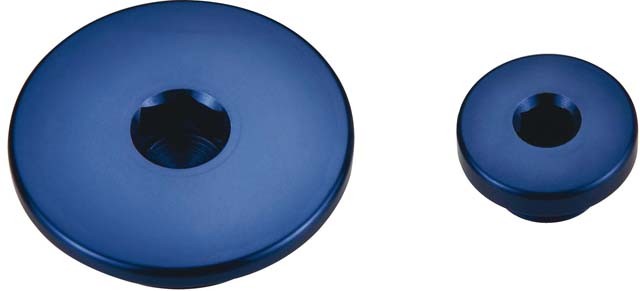 ACCEL KORKI INSPEKCYJNE SILNIKA YAMAHA YZF 450 '06-'09, WR 250F '03-'13, WR450F 03-11 KOLOR NIEBIESKI (27X1,5MM , 14X1,5MM) (1)