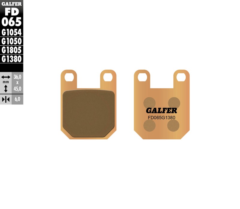 GALFER KLOCKI HAMULCOWE KH115 SPIEK METALICZNY (ZŁOTE) SKUTER (1)