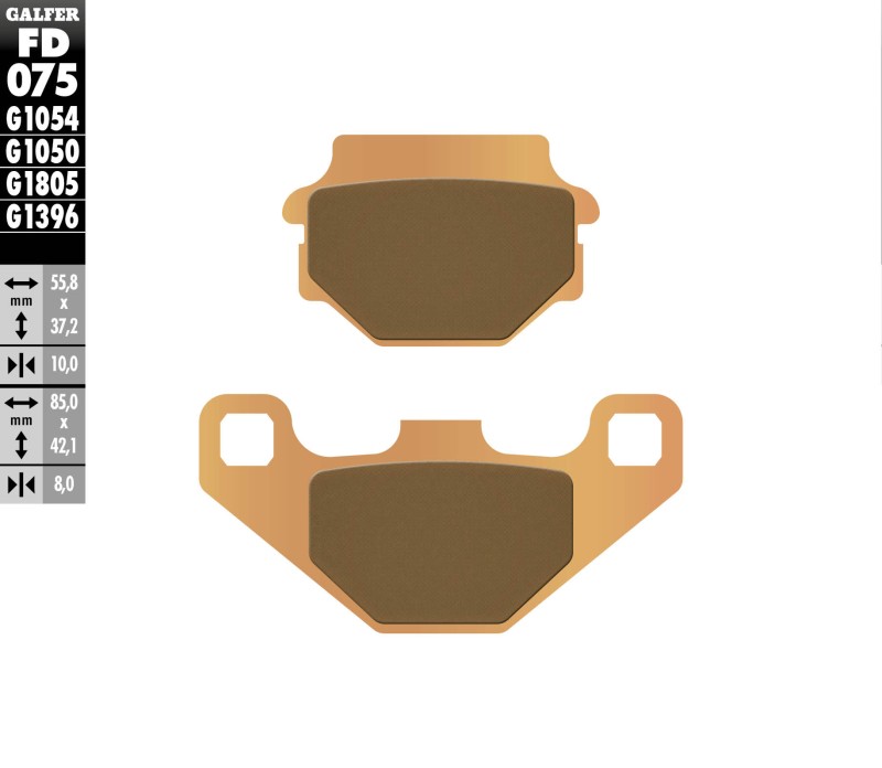 GALFER KLOCKI HAMULCOWE KH067 SPIEK METALICZNY (ZŁOTE) OFF ROAD (1)