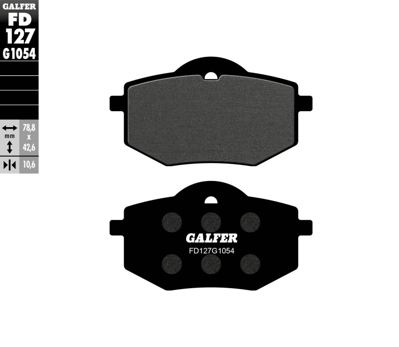 GALFER KLOCKI HAMULCOWE KH136 PÓŁMETALICZNE