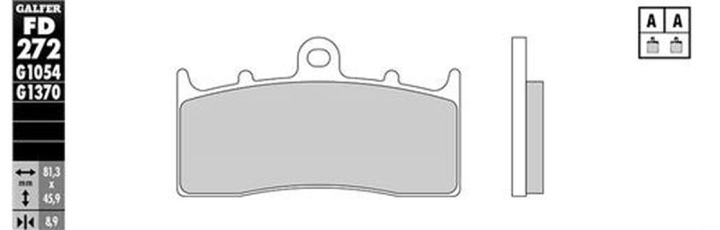 GALFER KLOCKI HAMULCOWE KH294 / KH613 PÓŁMETALICZNE (OFERTA SPECJALNA) WYPRZEDAŻ (1)