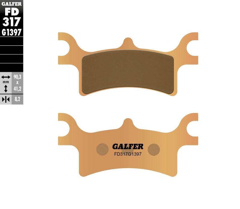 GALFER KLOCKI HAMULCOWE KH314 SPIEK METALICZNY TYŁ (ZŁOTE) ATV POLARIS 325/330/400/450/500/700/800 (1)