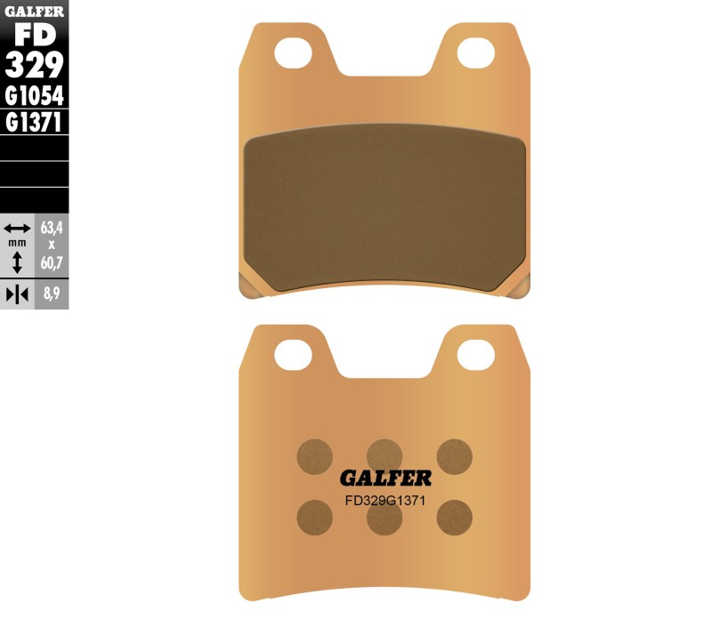 GALFER KLOCKI HAMULCOWE KH348 SPIEK METALICZNY (ZŁOTE) STREET YAMAHA TYŁ (1)