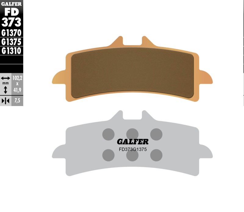 GALFER KLOCKI HAMULCOWE KH447 SPIEK METALICZNY (ZŁOTE) SPORT, PRZÓD (BREMBO) (1)