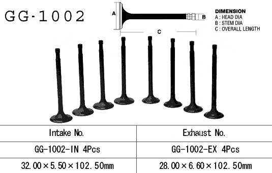 VESRAH ZAWÓR WYDECHOWY HONDA CB 750 FOUR '69-'78 (OHC) (OEM: 14721-300-005) (1SZT.) (MADE IN JAPAN) (1)
