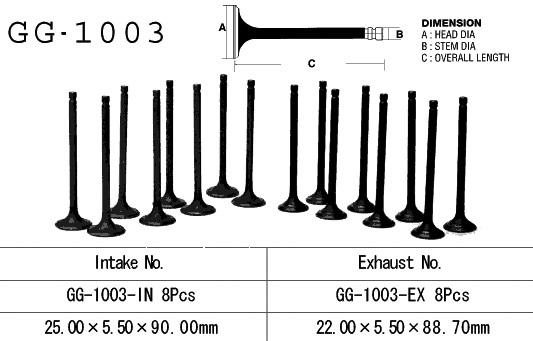 VESRAH ZAWÓR SSĄCY HONDA CB 750F '79-'83, CB 750K '79-'82 (DOHC) (OEM: 14711-422-000) (1SZT.) (MADE IN JAPAN) (1)