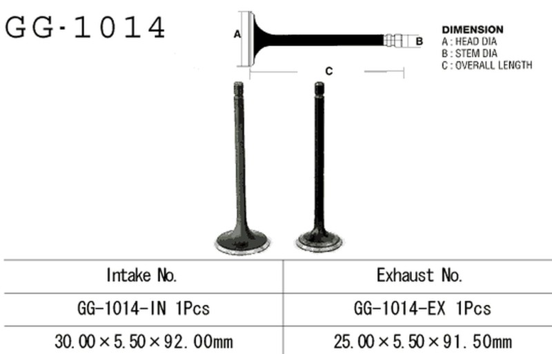 VESRAH ZAWÓR WYDECHOWY HONDA XL 125 '79-'84, XL185/200R (OEM: 14721-437-000) (1SZT.) (MADE IN JAPAN) (1)