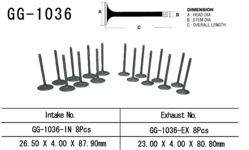 VESRAH ZAWÓR WYDECHOWY HONDA CBR 600 F4 '99-06'(23,00X4,00X80,80MM) (OEM: 14721-MBW-000) (1SZT.) (MADE IN JAPAN) (1)